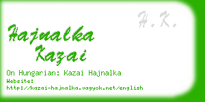 hajnalka kazai business card